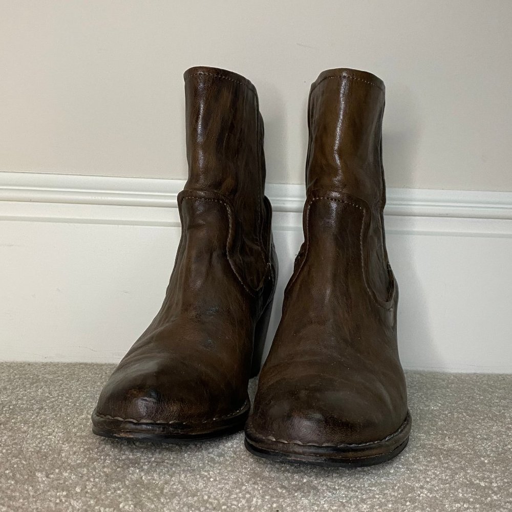 frye brown booties
